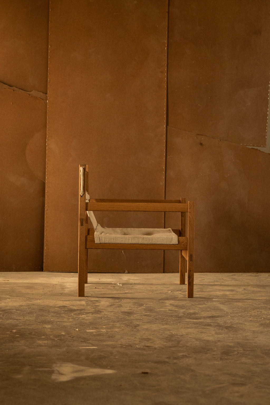 Sillón de Roble y Tela